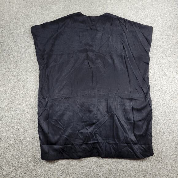 H&M Top Womens Medium Black V-Neck Sleeveless Loose Blouse Casual - Picture 3 of 12